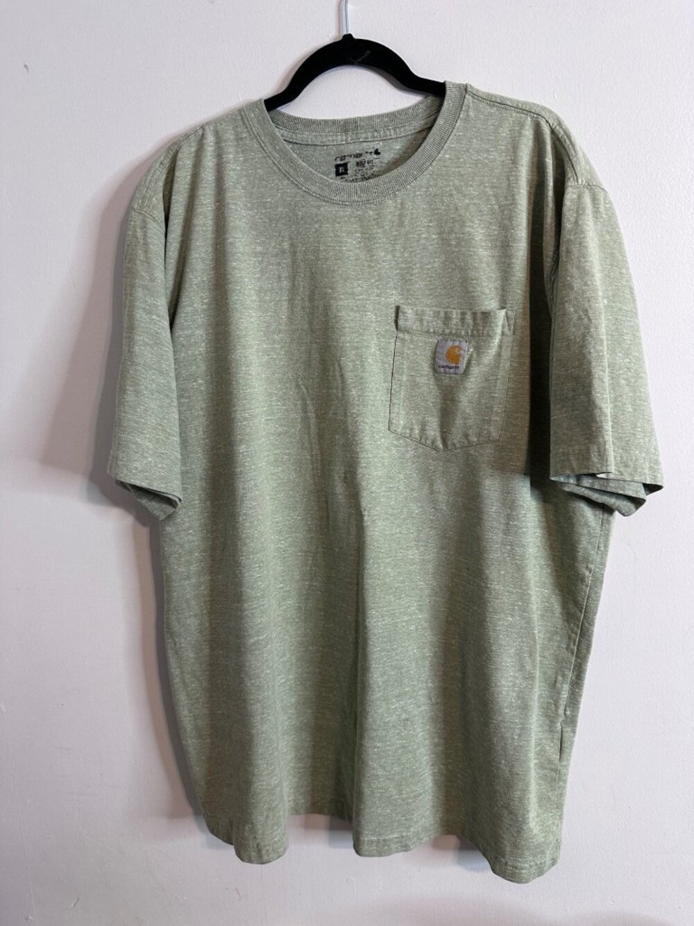 Carhartt Pocket T Shirt Green Heather Short Sleeve Relaxed Fit Size L